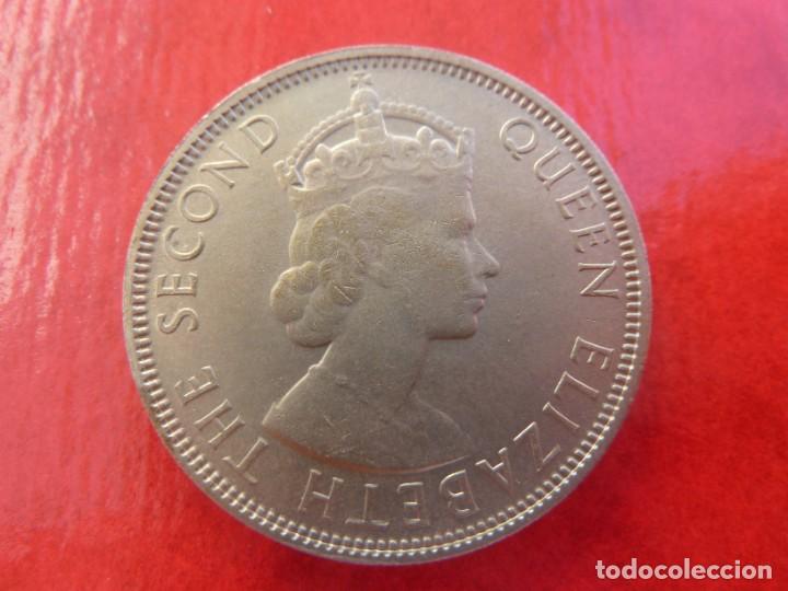 Moedas antigas de &Aacute;frica: MALAYA & BORNEO 50 CENTS. NIQUEL 1954 S/C