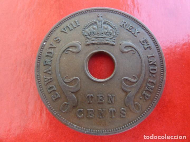 Moedas antigas de &Aacute;frica: AFRICA ORIENTAL BRITANICA EAST. 10 CENTS. 1936 COBRE B/C