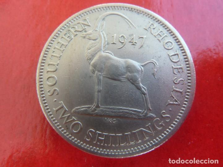 Moedas antigas de &Aacute;frica: RHODESIAM 2 SHILLINGS.1947 NIQUEL S/C