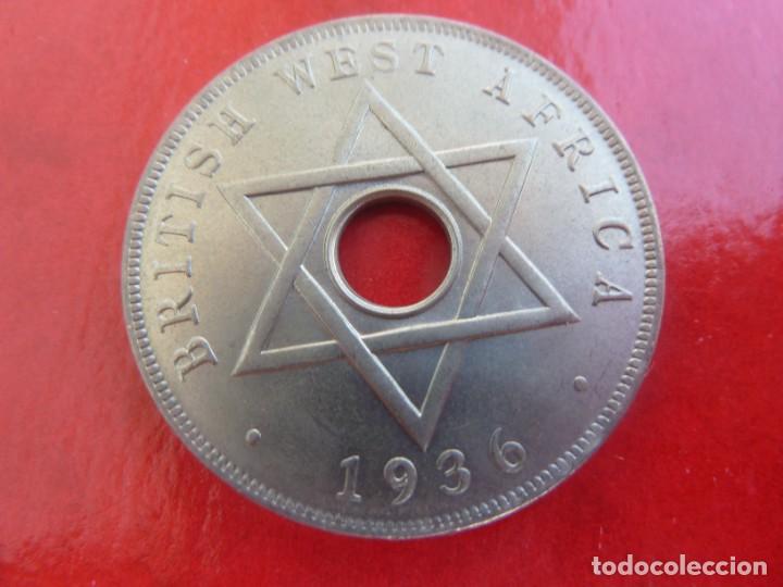Old Coins of Africa: BRITISH WEST FRICA 1 PENNY 1936 NIQUEL S/C
