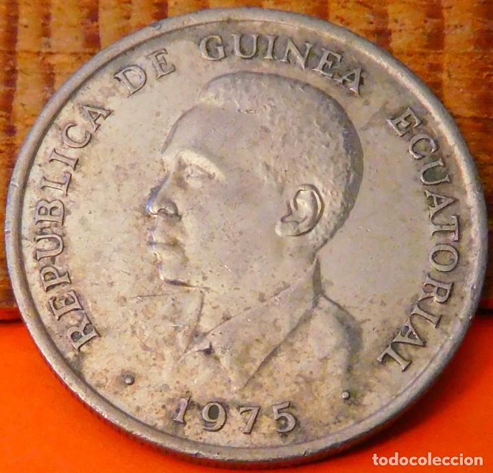 Monete antiche di Africa: GUINEA ECUATORIAL, 10 EKUELE, 1975. (1353)