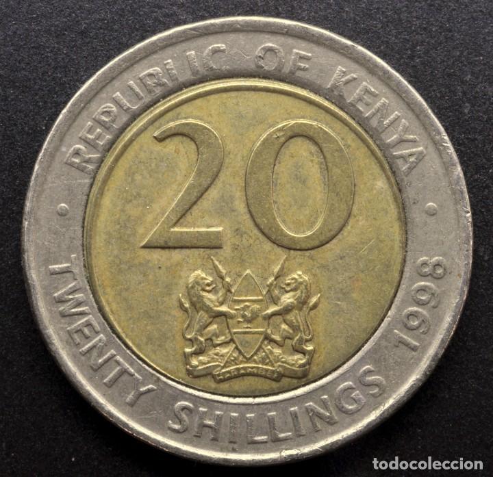 Monedas antiguas de &Aacute;frica: Kenia, 20 chelines 1998 - Foto 1