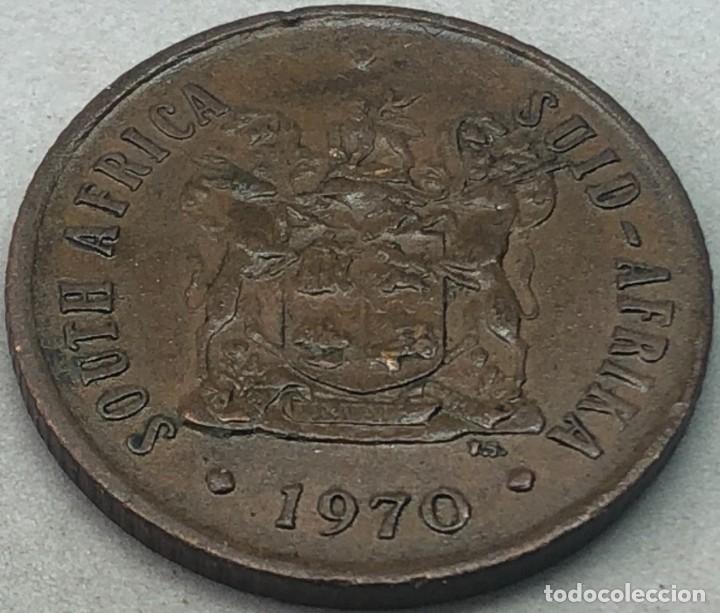 Monnaies anciennes d'Afrique: Moneda 1970. 2 C&eacute;ntimos. Rep&uacute;blica de Sud&aacute;frica. KM 83. MBC