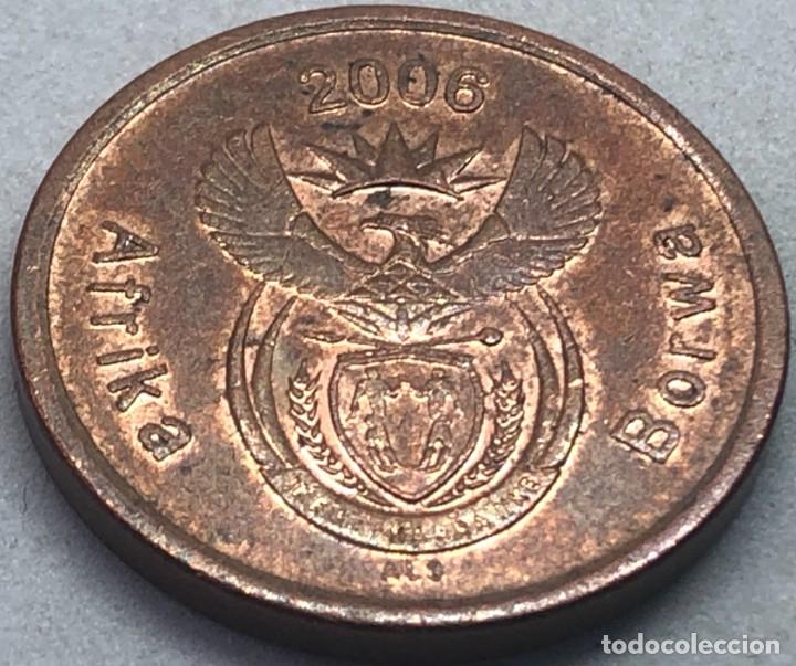 Monete antiche di Africa: Moneda 2006. 5 C&eacute;ntimos. Rep&uacute;blica de Sud&aacute;frica. KM 291. MBC.