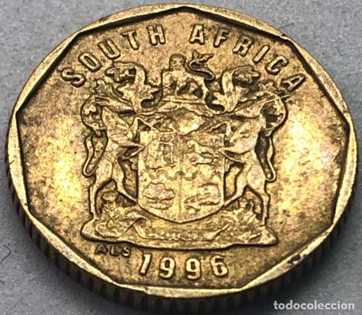 Monete antiche di Africa: Moneda 1996. 10 C&eacute;ntimos. Rep&uacute;blica de Sud&aacute;frica. KM 161. MBC.