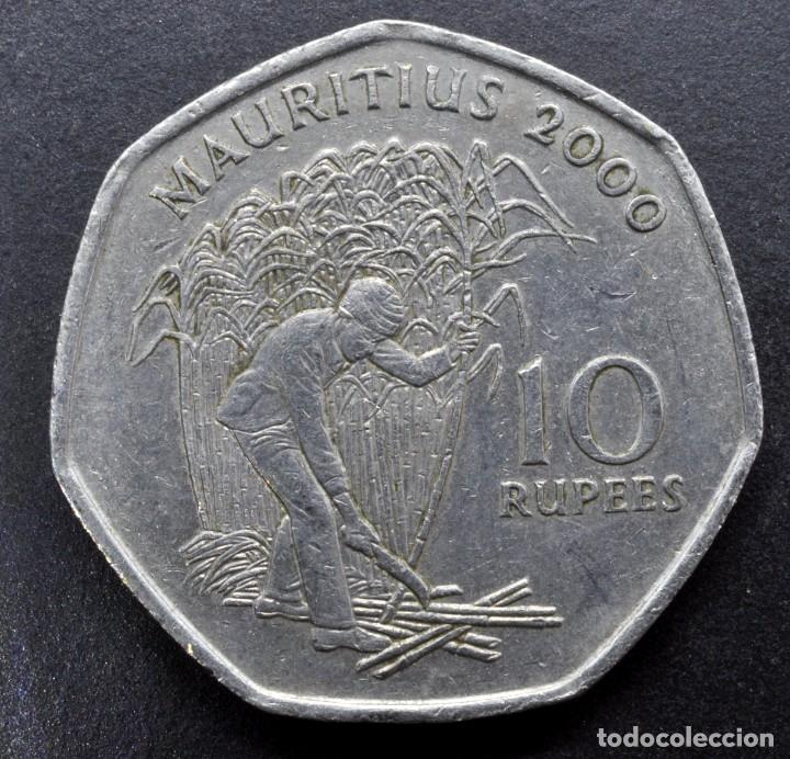 Monedas antiguas de &Aacute;frica: Mauricio, 10 rupias 2000 - Foto 2
