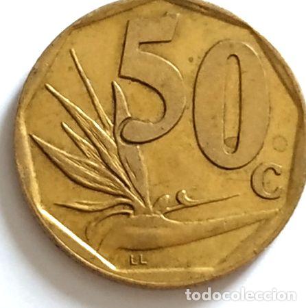 Monedas antiguas de &Aacute;frica: moneda 50 centavos cents sudafrica afrika borwa