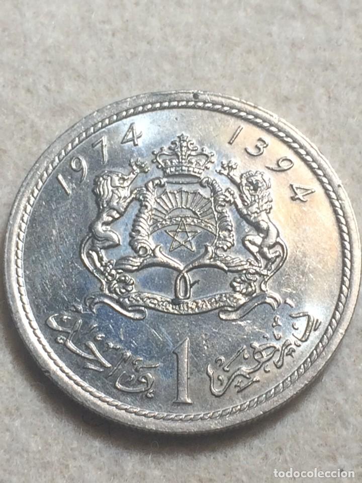 Monedas antiguas de &Aacute;frica: - MONEDA 1 DIRHAM, 1974, MARRUECOS - Foto 2