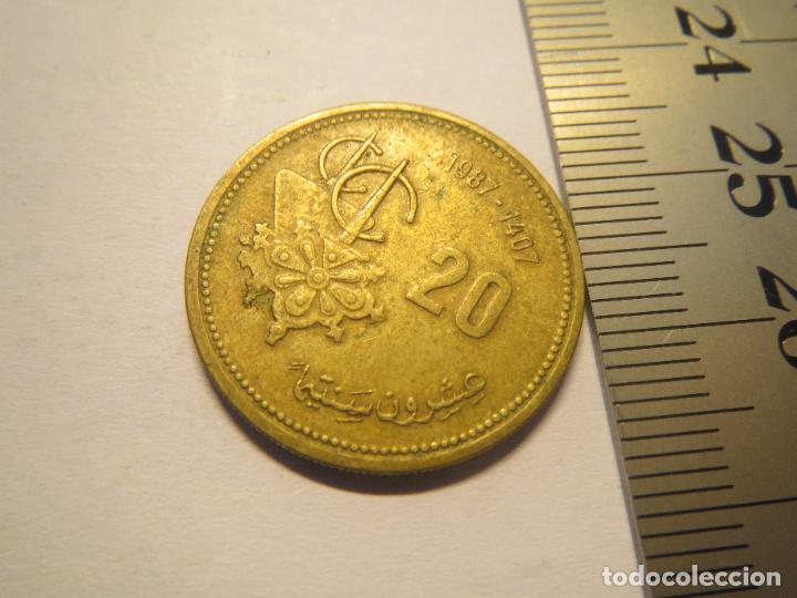 Monedas antiguas de &Aacute;frica: MONEDA 20 CENTIMOS DE DIRHAM 1974 1394 CENTIMES (2) - Foto 1