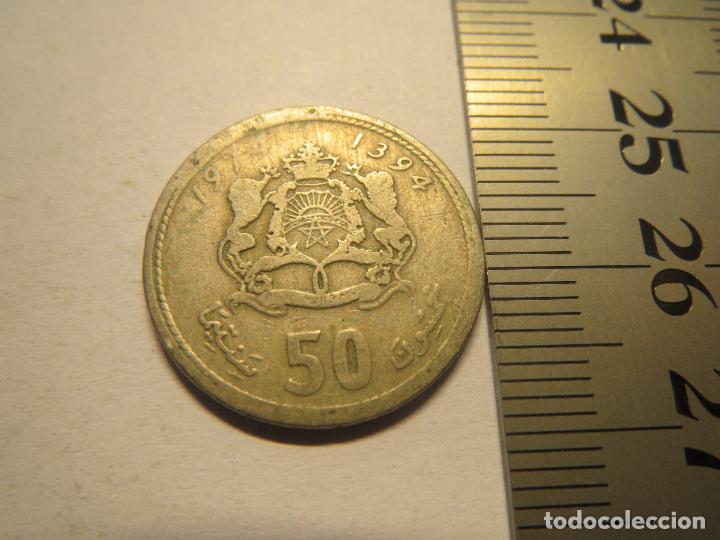 Monedas antiguas de &Aacute;frica: MONEDA 50 CENTIMOS DE DIRHAM 1974 1394 CENTIMES (2) - Foto 1