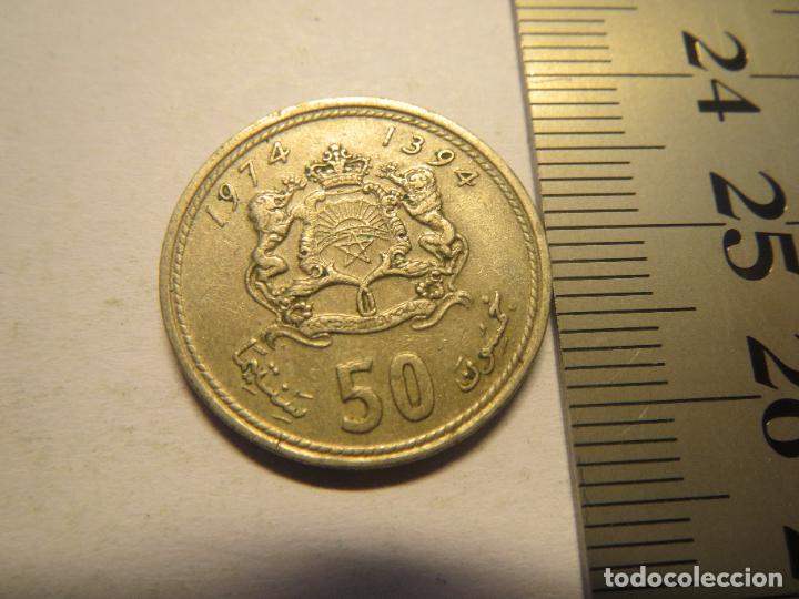 Monedas antiguas de &Aacute;frica: MONEDA 50 CENTIMOS DE DIRHAM 1974 1394 CENTIMES (3) - Foto 1