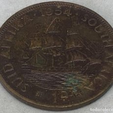 Monedas antiguas de África: MONEDA 1954. 1 PENNY. REINA ISABEL II. SUDÁFRICA. KM 46. MBC.. Lote 300305418