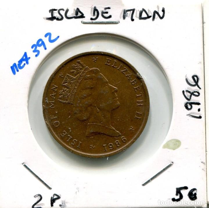 Monete antiche di Africa: 2 P. A&Ntilde;O 1986 ISLA DE MAN (MEX392 )