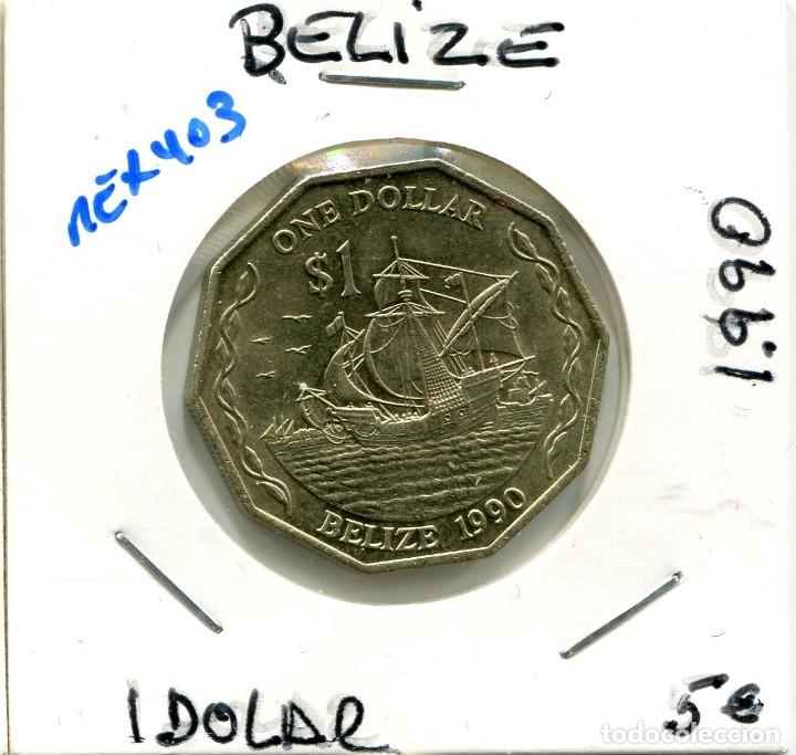 Monete antiche di Africa: UN DOLAR A&Ntilde;O 1990 BELIZE (MEX403 )
