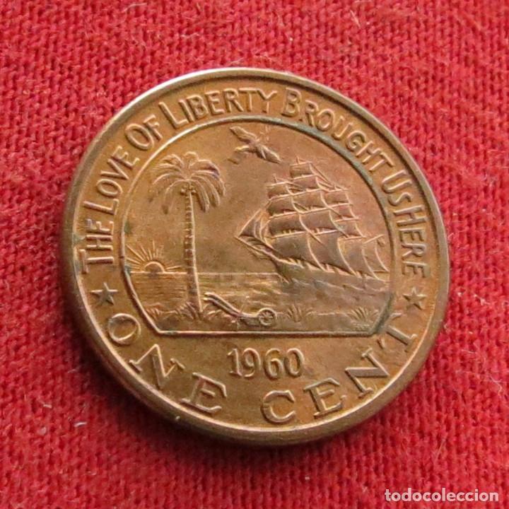 Monedas antiguas de &Aacute;frica: Liberia 1 cent 1960 - Foto 1