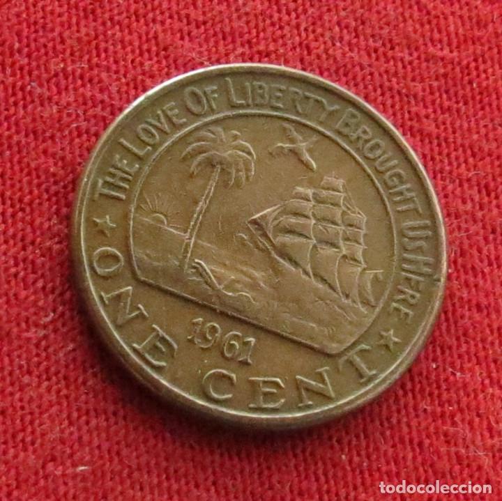 Monedas antiguas de &Aacute;frica: Liberia 1 cent 1961 - Foto 1