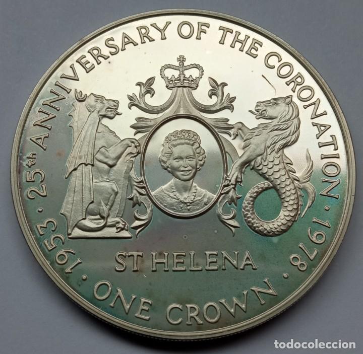 Monedas antiguas de &Aacute;frica: SANTA HELENA Y ASCENSI&Oacute;N - 1 CORONA - 1978 - 25 ANIVERSARIO CORONACI&Oacute;N ISABEL II - PLATA