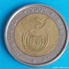 Monedas antiguas de África: MONEDA SUDAFRICA 5 RAND AÑO 2007