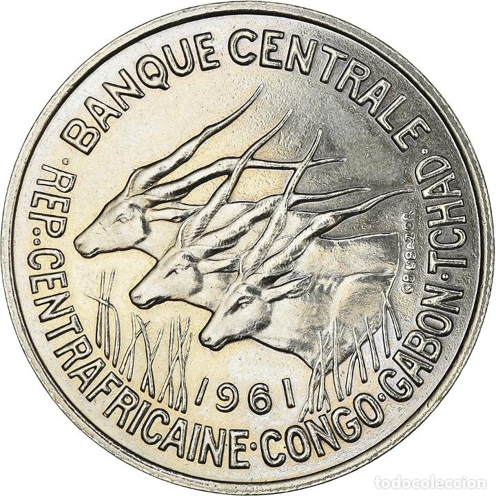 Old Coins of Africa: [#909734] Moneda, Estados africanos ecuatoriales, 50 Francs, 1961, Paris, FDC, N&iacute;quel