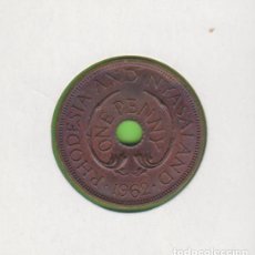 Monedas antiguas de África: MONEDAS EXTRANJERAS - RHODESIA & NYASALAND 1 PENNY 1962 (CU) - KM-2 (EBC). Lote 309135938