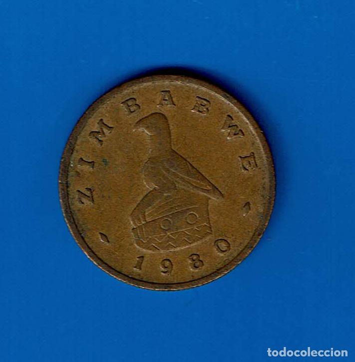 Monedas antiguas de &Aacute;frica: ZIMBABWE 1 CENT 1980 - Foto 2