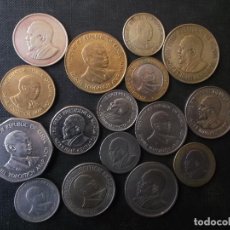 Monedas antiguas de África: CONJUNTO DE 16 MONEDAS DE KENIA AÑOS 70 A 2000. Lote 316243753