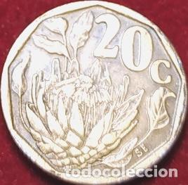 Old Coins of Africa: moneda 20 centavos sudafrica 1992