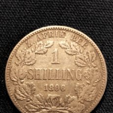 Monedas antiguas de África: ZUID AFRICA. 1 SHILLING. 1896. MBC. KM 5