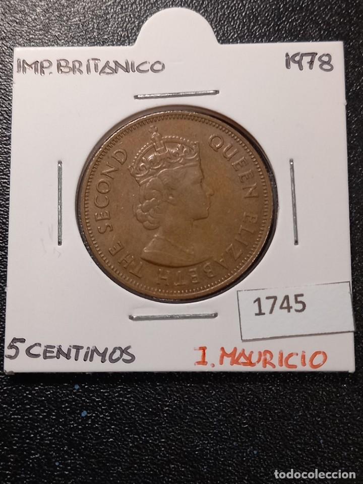 Monedas antiguas de &Aacute;frica: Mauricio 5 centavos 1978 - Foto 1
