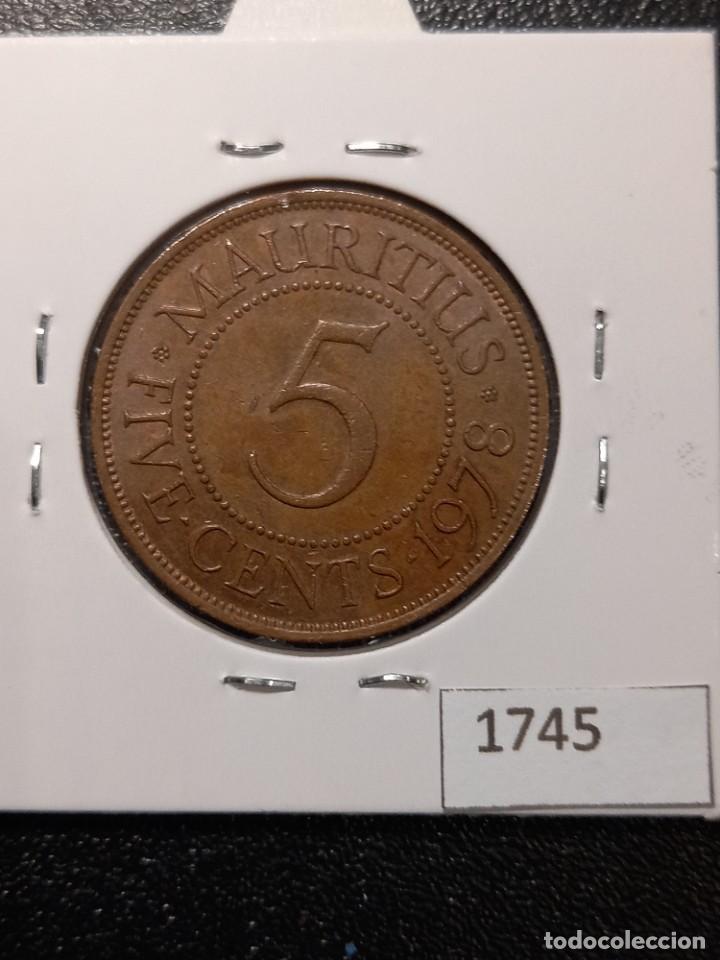 Monedas antiguas de &Aacute;frica: Mauricio 5 centavos 1978 - Foto 2