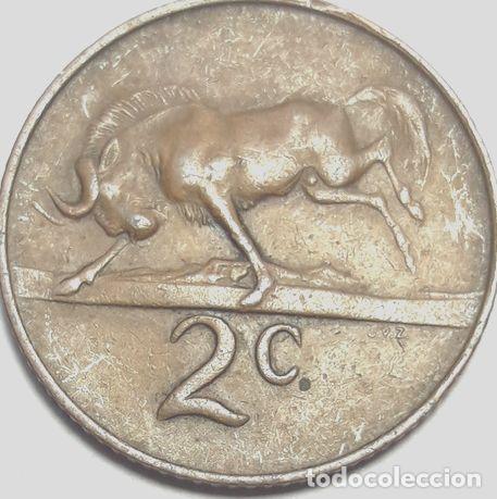 Monedas antiguas de &Aacute;frica: moneda sudafrica 2 centavos 1966 - Foto 1