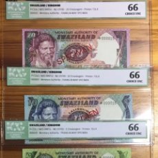 Monedas antiguas de África: SET 5 EXCLUSIVA SWASILAND SPECIMEN 1,2,5,10,20 EMALANGENI 1977 (NUMMER 000015). Lote 330188233