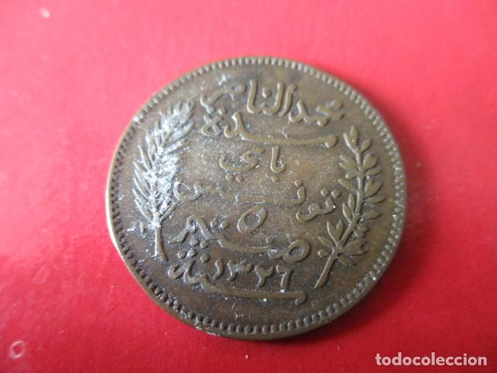 Monedas antiguas de &Aacute;frica: Tunisia. 5 centimos de 1908 - Foto 1