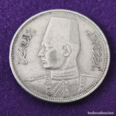 Monedas antiguas de África: MONEDA PLATA EGIPTO. REX FARUK. 1937. 10 PIASTRAS. MUY BONITA. ORIGINAL. PLATA 0,835.