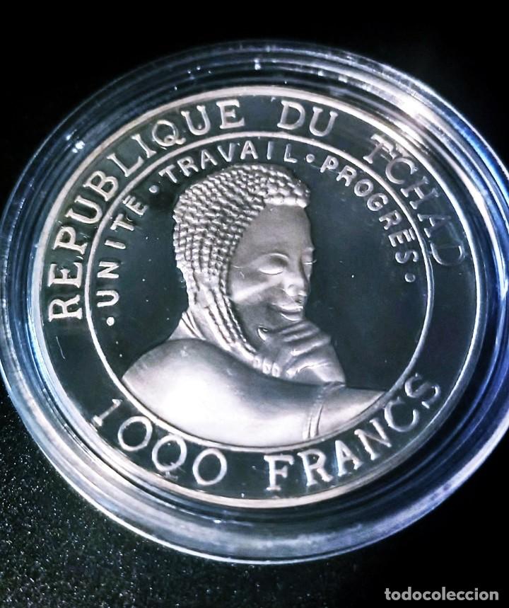 chad 1000 francs 2001 silver proof. very rare c - Buy Coins of