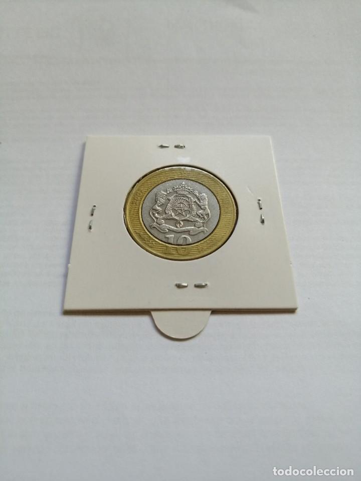 Monedas antiguas de &Aacute;frica: Marruecos 10 Dirham 2002 - Foto 2