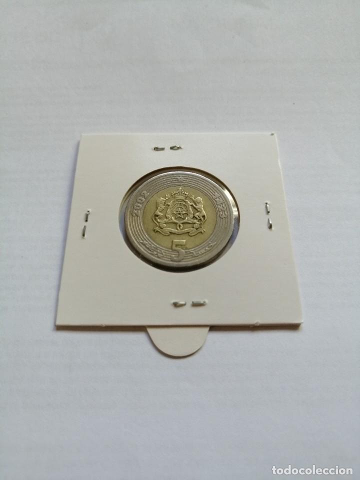 Monedas antiguas de &Aacute;frica: Marruecos 5 Dirham 2002 - Foto 2