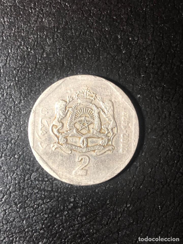 Monedas antiguas de &Aacute;frica: MARRUECOS 2 DIRHAM 2002 - Foto 2