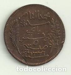 Monedas antiguas de &Aacute;frica: MONEDA TUNEZ 5 CENTIMES 1908 5 CENTIMOS 1908 PROTECTORADO FRANCES. - Foto 2