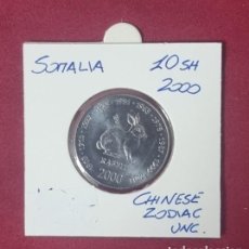 Monedas antiguas de África: MONEDA DE SOMALIA 2000 - 10 SHILLINGS- MONEDA ENCARTONADA-HOROSCOPO CHINO CONEJO. Lote 363002910