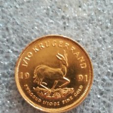 Monedas antiguas de África: ANTIGUA MONEDA ORO 1/10 OZ KRUGERRAND 1991 SUDAFRICA 3,10 GR. Lote 364130951
