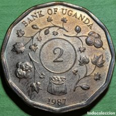 Monedas antiguas de África: UGANDA 2 SHILLINGS 1987. Lote 364505161