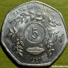Monedas antiguas de África: UGANDA 5 SHILLINGS 1987. Lote 364505336
