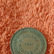 Monedas antiguas de África: 1/2 PENIQUE SANTA ELENA 1821. Lote 364663121