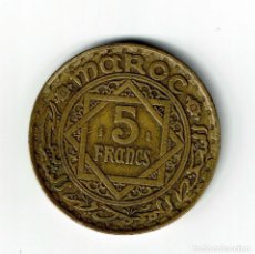 Monedas antiguas de África: MARRUECOS - 5 FRANCOS. AÑO 1365 - 1945. Lote 365133576