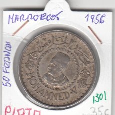 Monedas antiguas de África: CR1301 MONEDA MARRUECOS 50 FRANCOS 1956 PLATA MBC. Lote 365139951