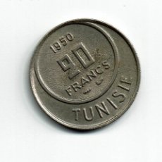 Monedas antiguas de África: TUNEZ 20 FRANCOS 1950. Lote 365140866
