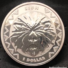 Monedas antiguas de África: MONEDA LINGOTE ONZA DE PLATA PURA - LEÓN 2022 SIERRA LEONA. Lote 365275876