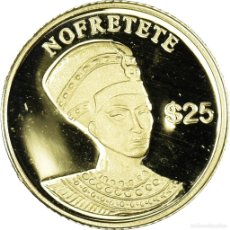 Monedas antiguas de África: [#1065132] MONEDA, LIBERIA, NÉFERTITI, 25 DOLLARS, 2000, AMERICAN MINT, FDC, ORO. Lote 366104476