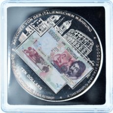 Monedas antiguas de África: [#1065128] MONEDA, LIBERIA, GOODBYE ITALIAN CURRENCY, 10 DOLLARS, 2002, COLOURIZED, FDC. Lote 366112426
